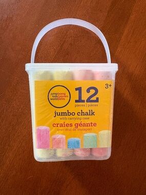 Amazon Jumbo Chalk Set in Yellow, Pink, Blue, Green, Cream